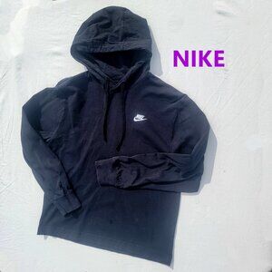 Nike Hoodie Logo Small S Faded Drawstring Embroidered Relaxed Fit